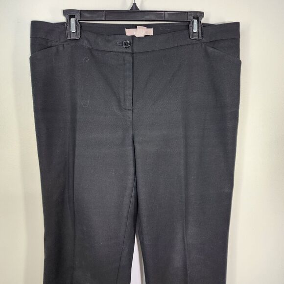 Chicos Womens Dress Pants Size 1.5 Short US 10 Black Straight Mid Rise Stretch - Picture 4 of 8